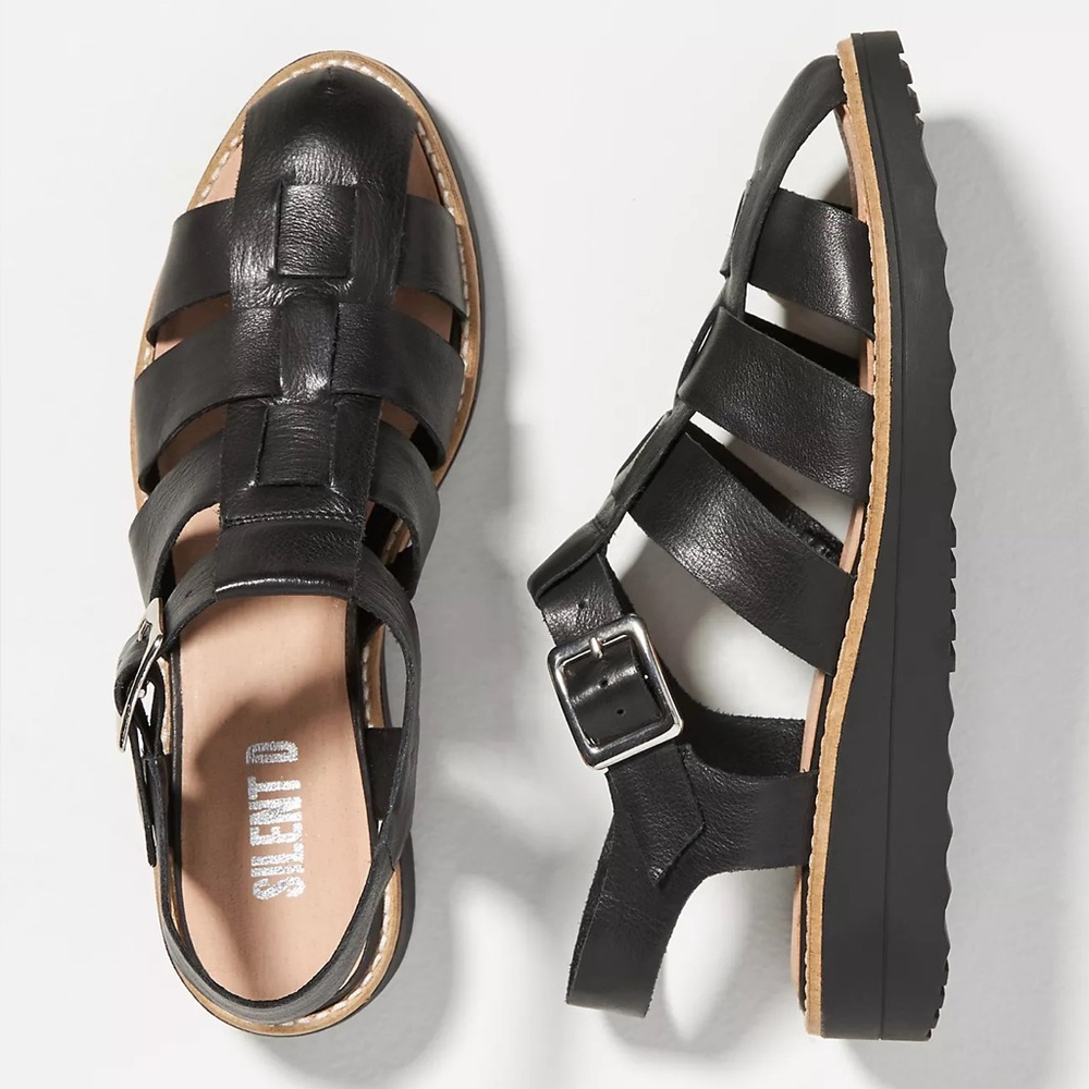 Silent D Anthropologie Oggy Fisherman Sandals Size 41